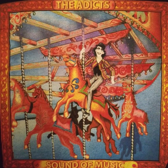 The Adicts Sound of Music Vintage T-Shirt (Size Medium) NEW Punk - Picture 2 of 3